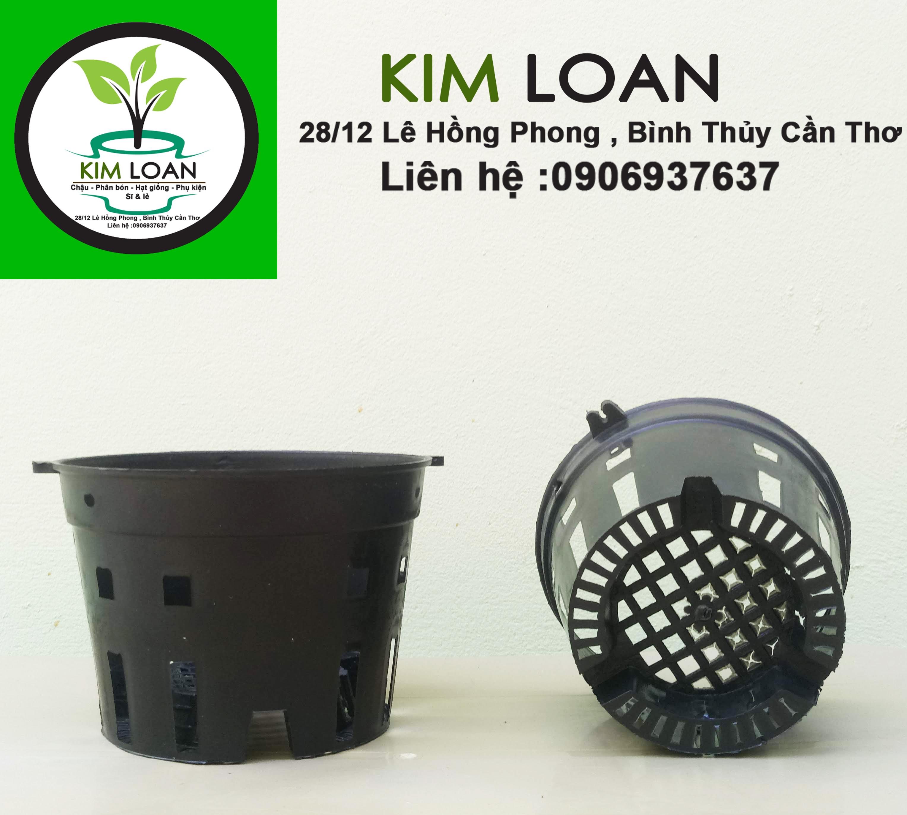 Combo 20 chậu lan nhựa đen phi 14 14x11cm