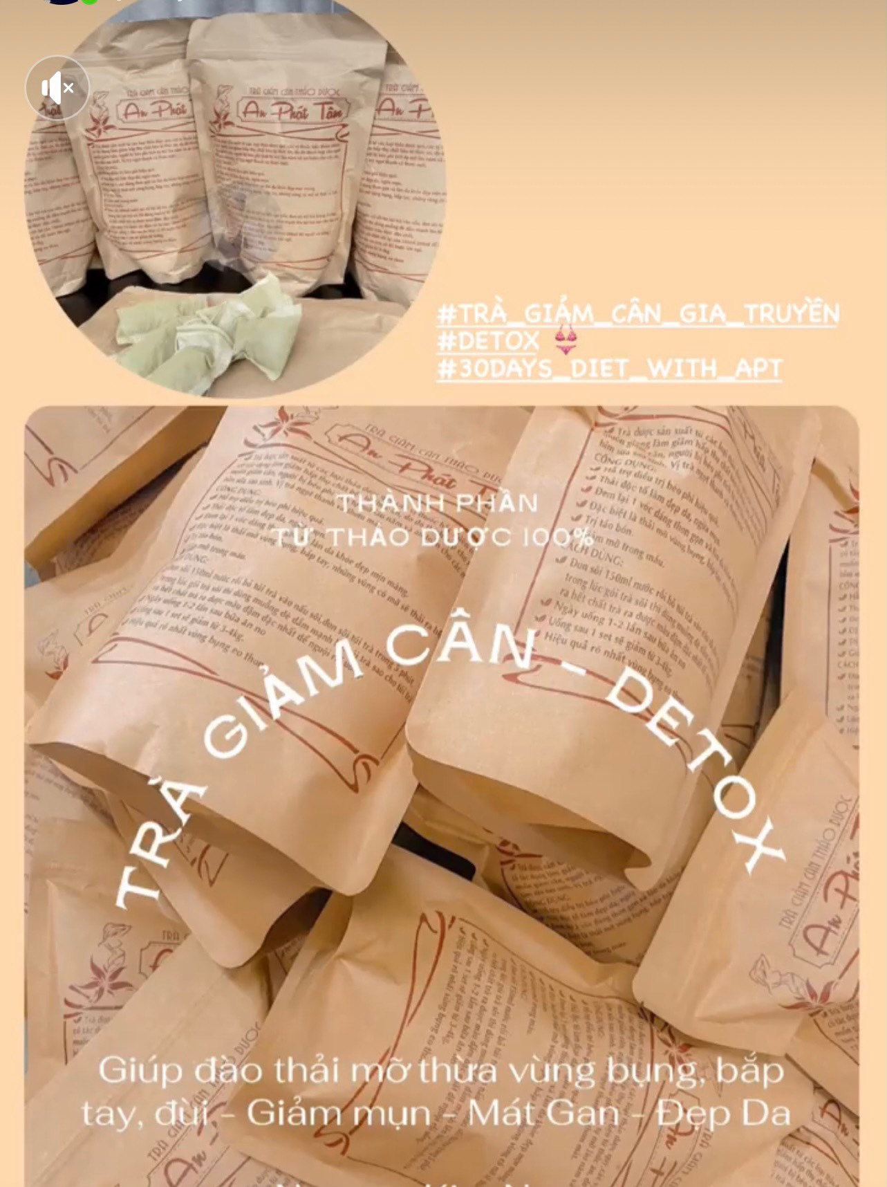Combo Trà + thuốc giảm cân An Phát Tâm