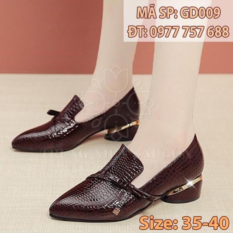 Giày nữ trung niên đế thấp ngoại cỡ cao cấp sang trọng cho mẹ u50 giá rẻ