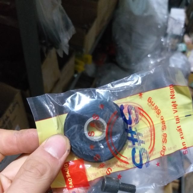 Bánh đỡ bơm nhớt rời - bánh cao su có ốc