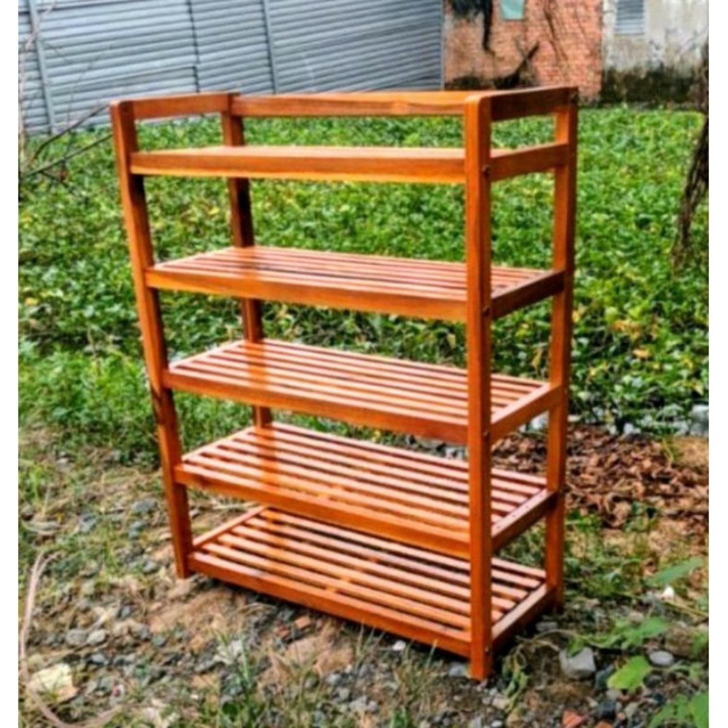 Kệ Dép Tháo Lắp 5 tầng ( Gỗ Cao Su )