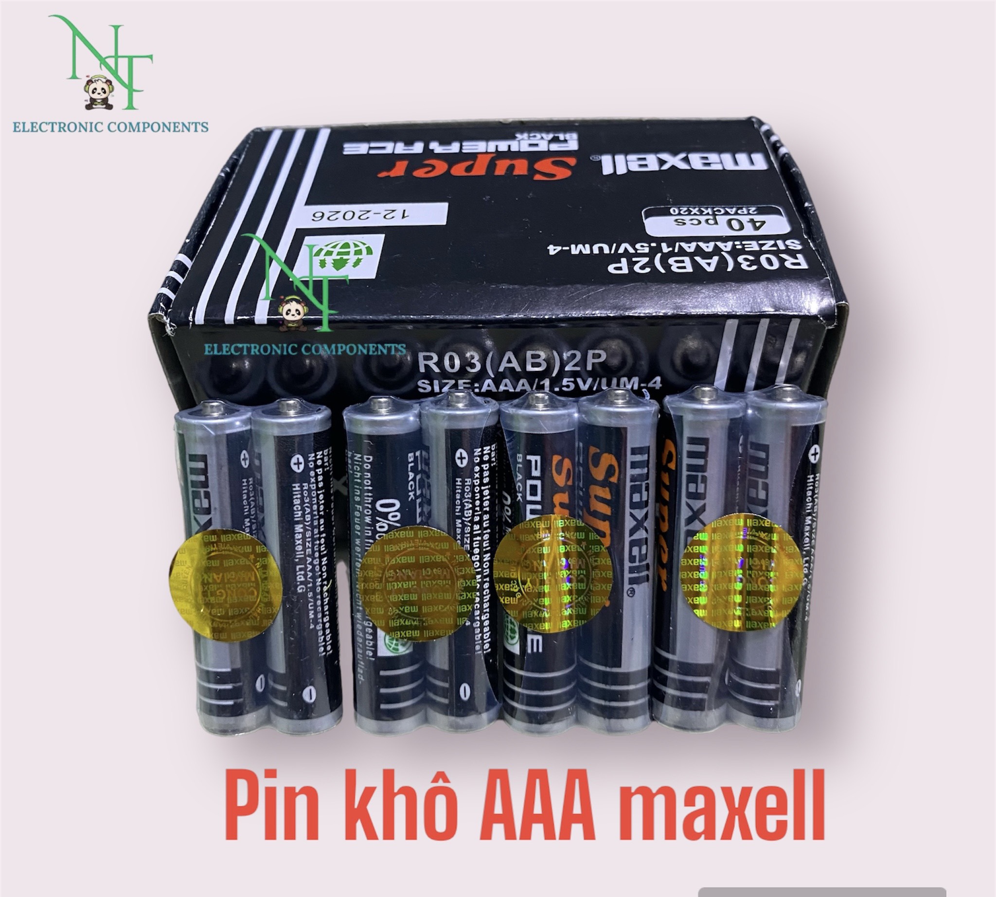 Hộp 40 viên pin tiểu aaa maxell .