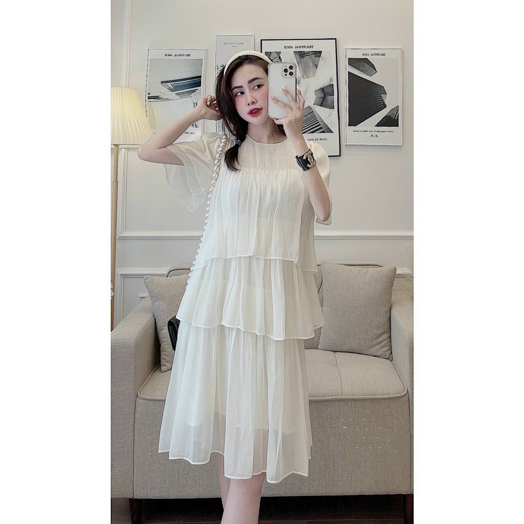 Váy bầu đầm bầu cao cấp☘️chất lụa Hàn mát mềm mịn