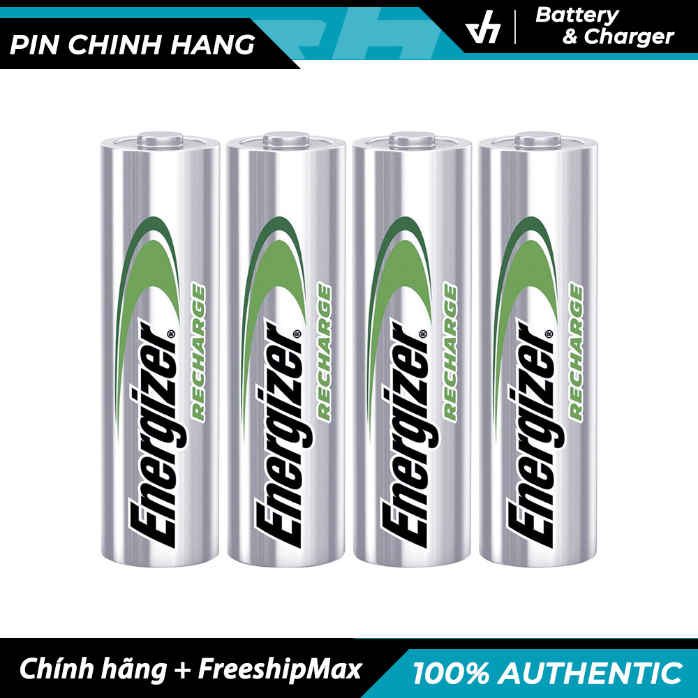 Bộ 4 Pin sạc Energizer TRAY 2000mAh - Pin AA Size chuẩn điện áp 1.2V tương thích tốt