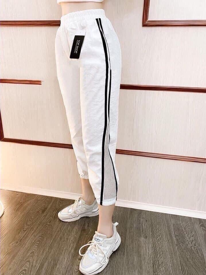 Quần jogger phối lưới