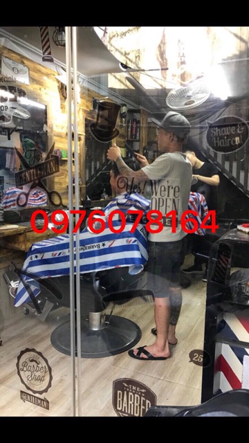 KHĂN CẮT TÓC NAM BARBER CHO BARBERSHOP - Đỏ