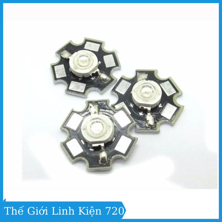 Bộ 3 led công suất siêu sáng sáng trắng ( tặng 3 đế tản nhiệt - chưa hàn )