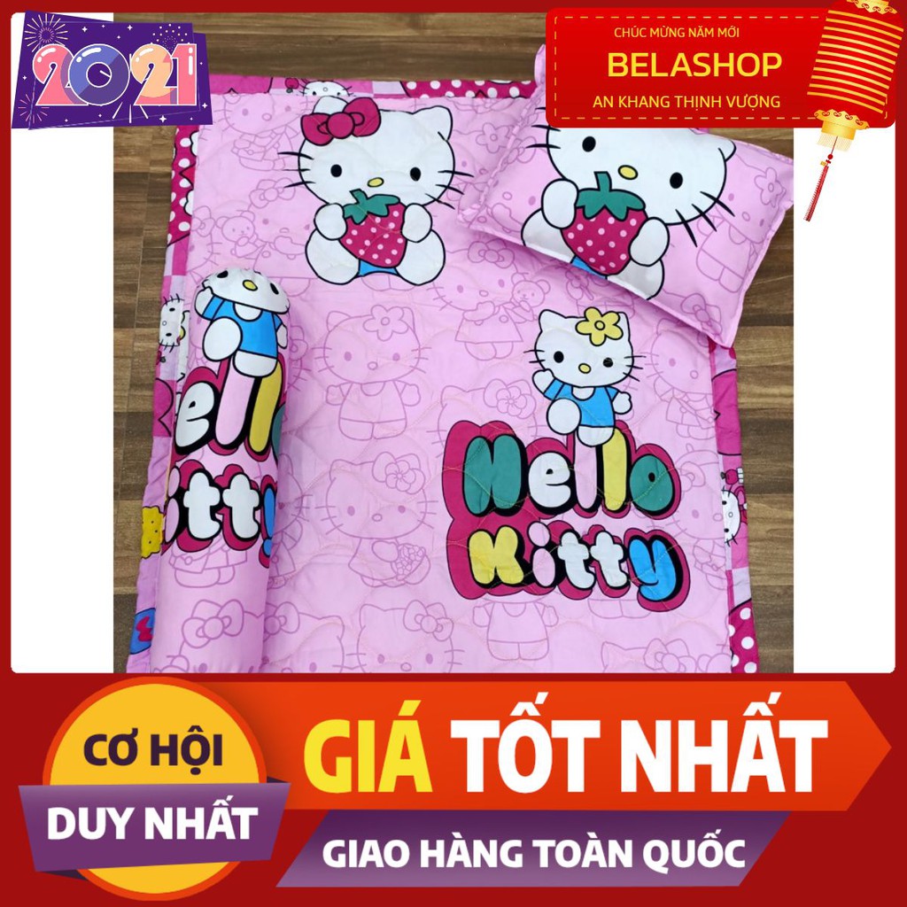 [HCM]Set chăn gối cho bé 3 món sẵn hàng tp HCM chát chọn mẫu-hello kitty ôm dâu