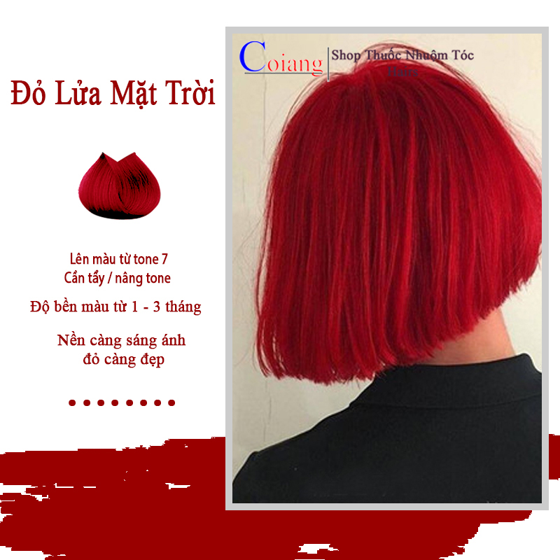 Chào mừng bạn đến với thế giới của thuốc nhuộm tóc màu đỏ lửa! Đây là sản phẩm nhuộm tóc cực kì ấn tượng và độc đáo mà bạn không thể bỏ qua. Hãy tham gia cùng chúng tôi trong hành trình thử nghiệm và khám phá sự mới lạ của màu tóc đỏ lửa.