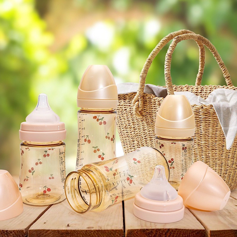 [ Tách Set Chính Hãng ] Bình Sữa Grosmimi Gấu/Olive/Cherry 200ml/300ml Hàn quốc