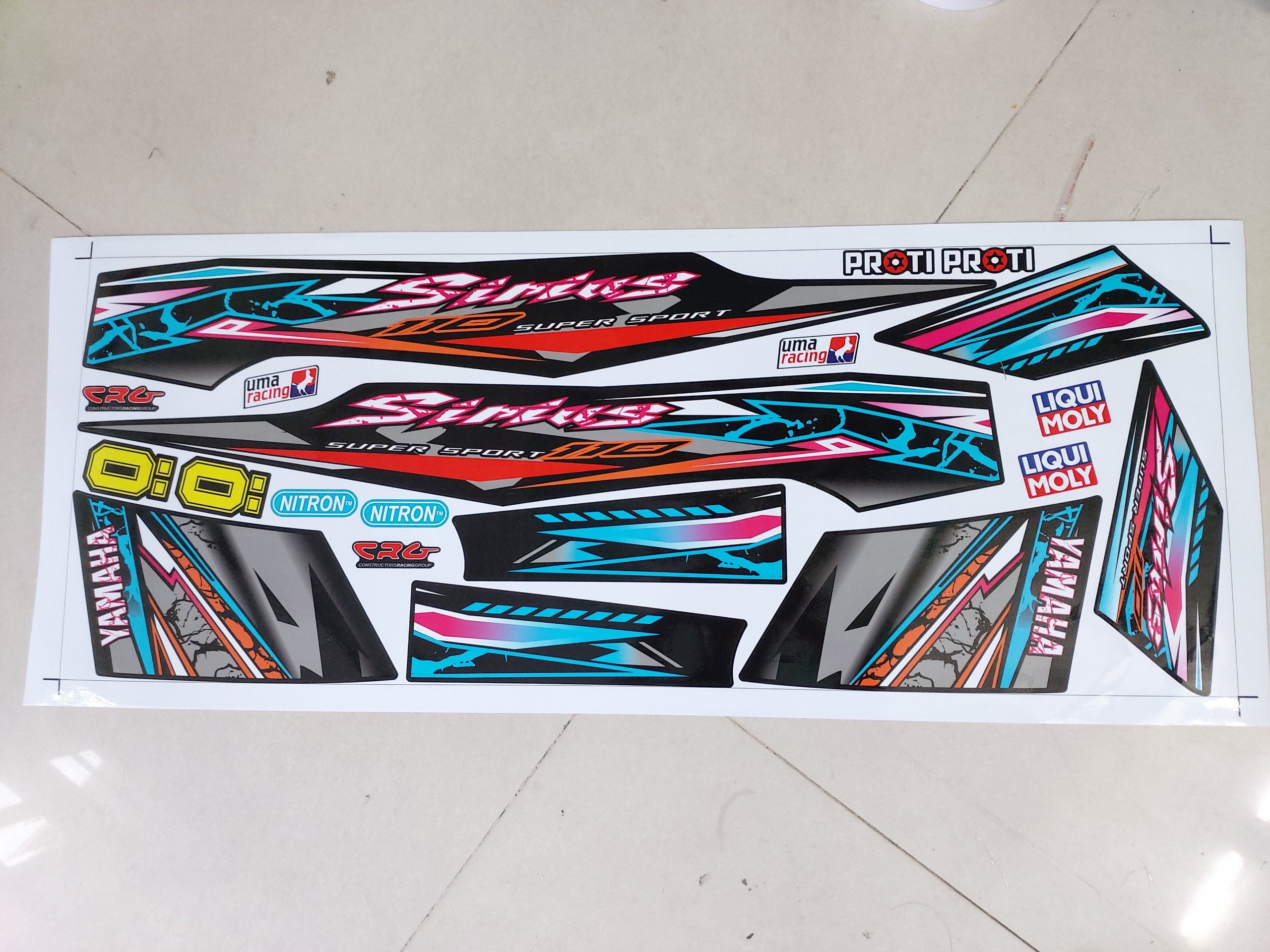 [HCM]Tem sirius xăng cơ tím bạc đen tặng logo