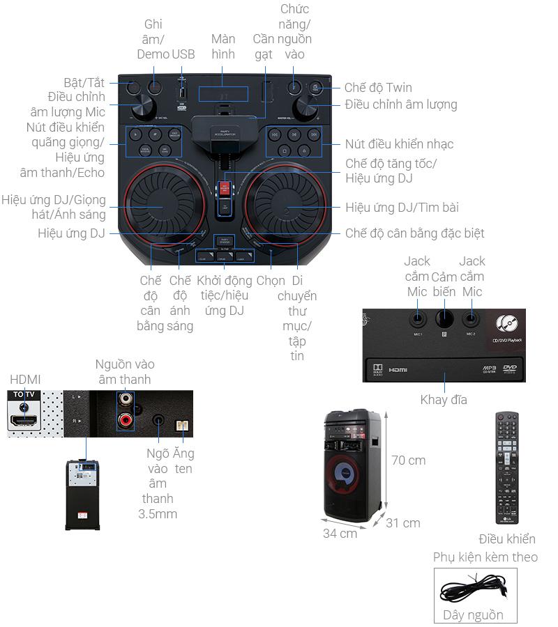 Loa Karaoke LG OL55D 600W