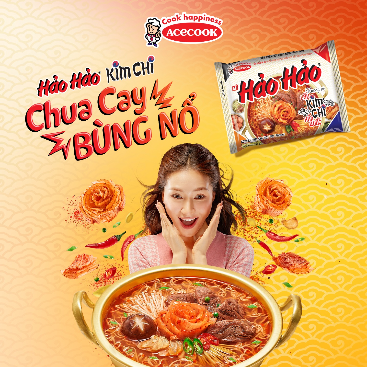 Mì tôm Hảo Hảo Acecook đủ các vị