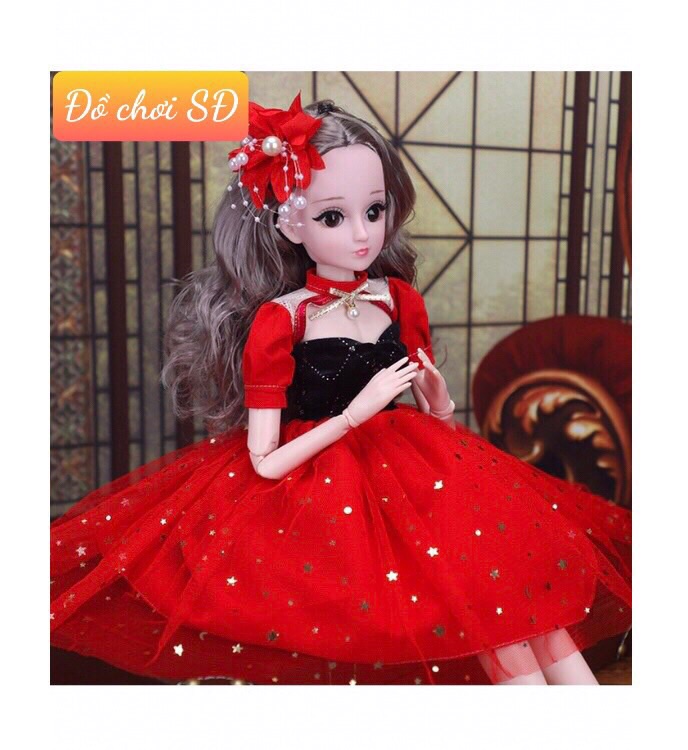 Quần áo búp bê 60 cm - đầm đỏ
