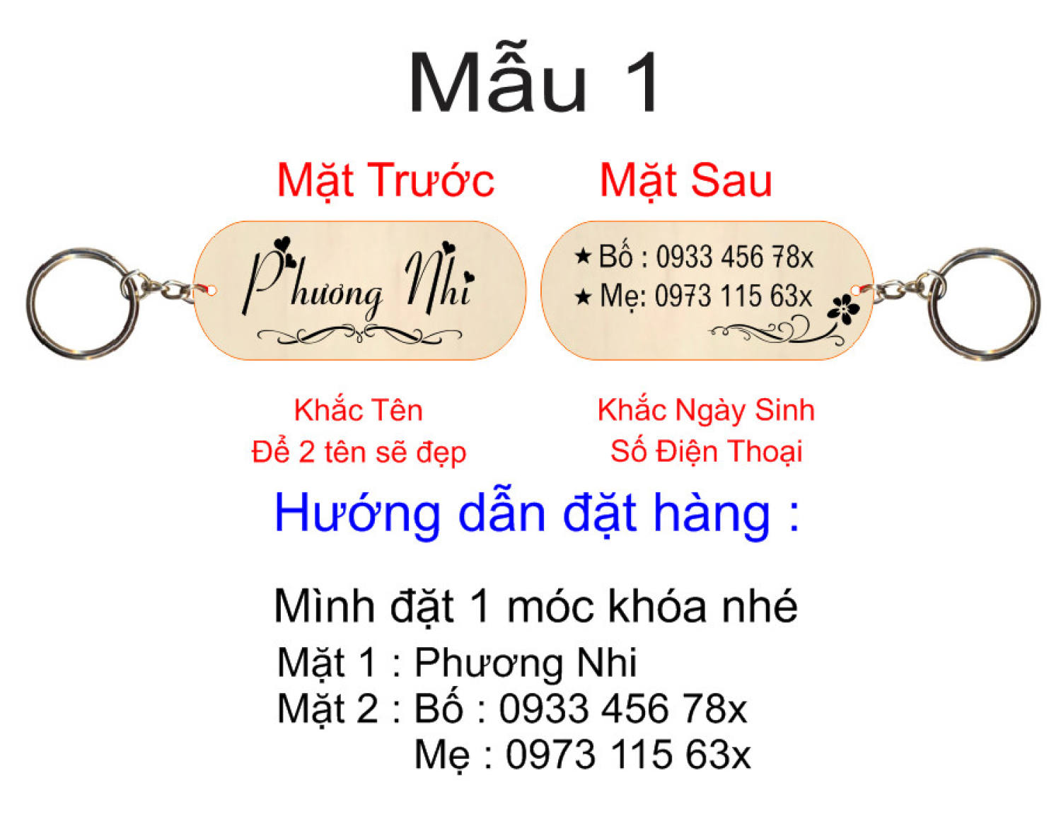 [HCM]Móc khóa khắc, cắt tên theo yêu cầu