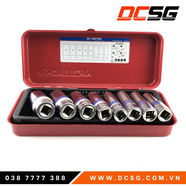 Bộ tuýp 8 chi tiết Kingtony 3/8" 3508MR | DCSG