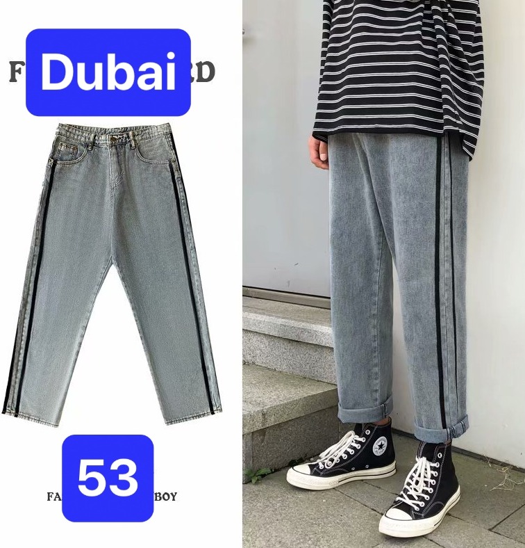 QUẦN BAGGY JEAN NAM CHẤT BÒ ỐNG RỘNG DÀI HAI DÂY HÈ HÀN QUỐC HOT TREND DB-53 - DUBAI FASHION