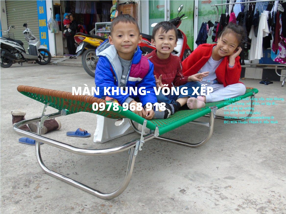 Giường gấp khung Inox sáng bóng