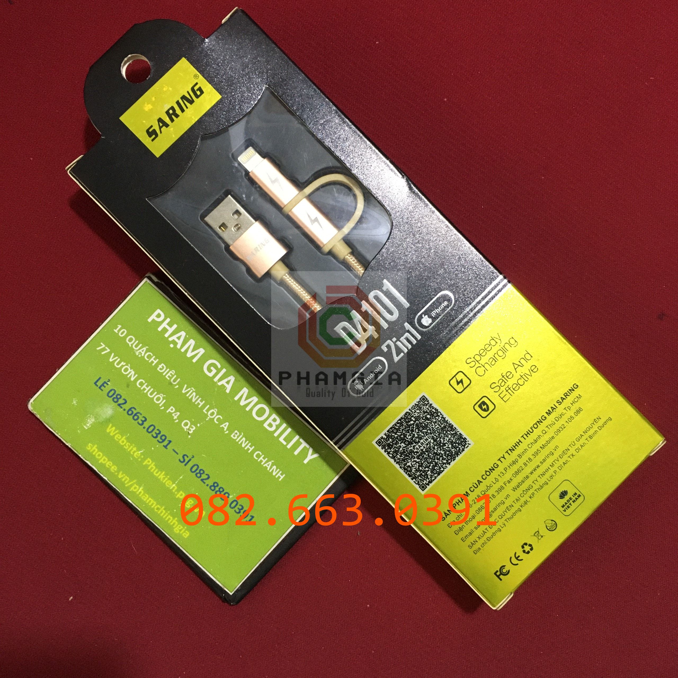 Cáp sạt nhanh 2 đầu dành cho máy IOS(IPhone) và Android