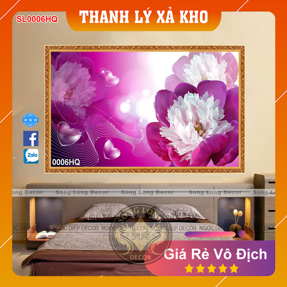[FREE SHIP] Tranh Dán Tường 3D Phòng Ngủ - SL0006HQ-Tranh 3d Trang Trí Nhà Cửa - Song Long Decor