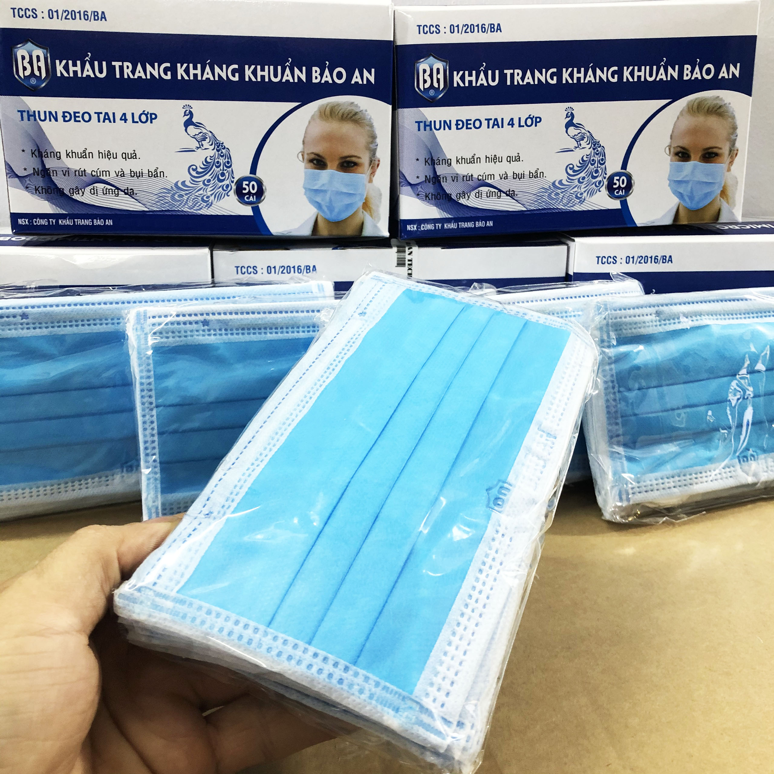 [HCM]Khẩu Trang Y Tế 4 Lớp  Hộp Khẩu Trang Kháng Khuẩn Chuẩn Hộp 50 Cái Có Giấy Chứng Nhận