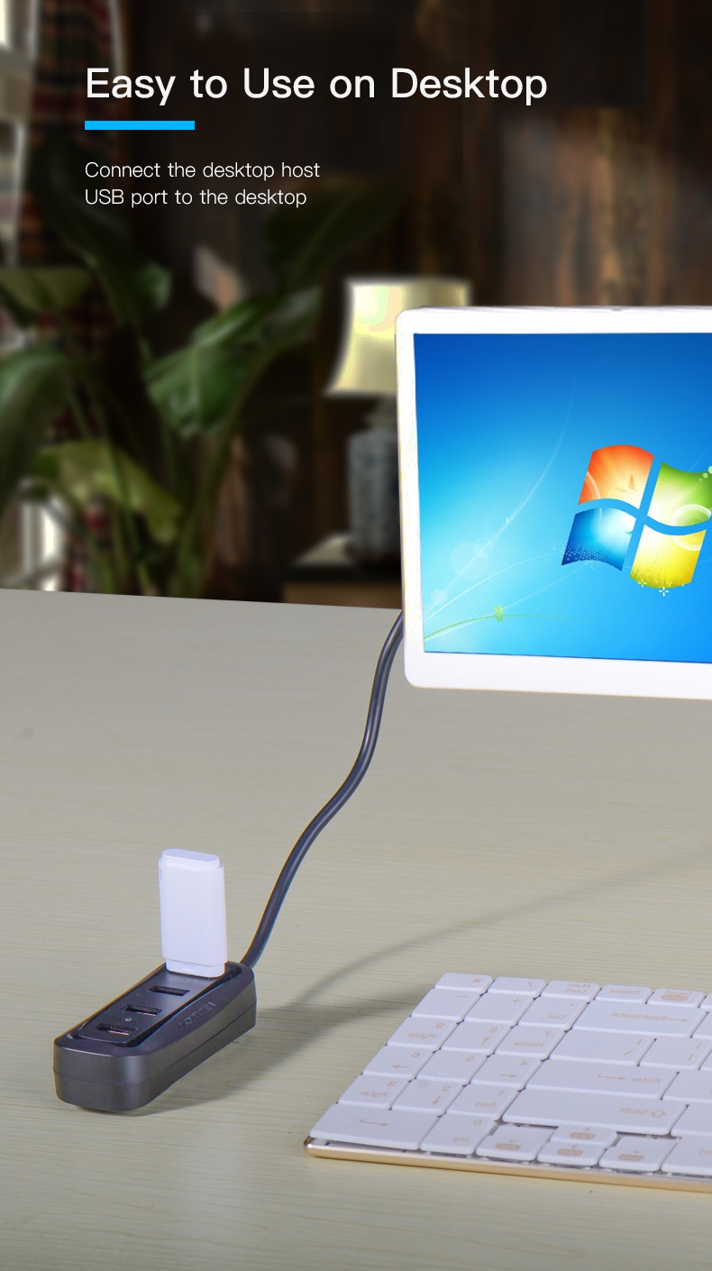 USB Hub - Bộ chia 4 cổng USB 2.0  VENTION dài 0.5M/1M