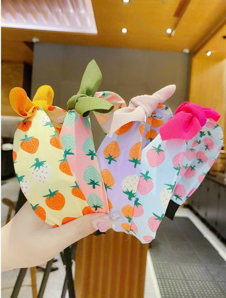 BỜM CÀI TÓC NƠ BỌC VẢI BẢN TO CUTE CHO BÉ