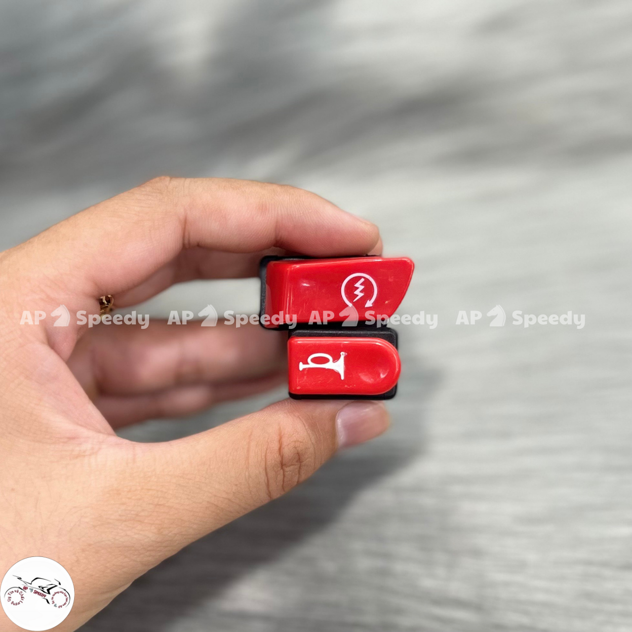 Nút công tắc đỏ gắn thông dụng dòng xe  Honda (tắt máy tạm thời, nút đề, nút kèn) [CHÍNH HÃNG]