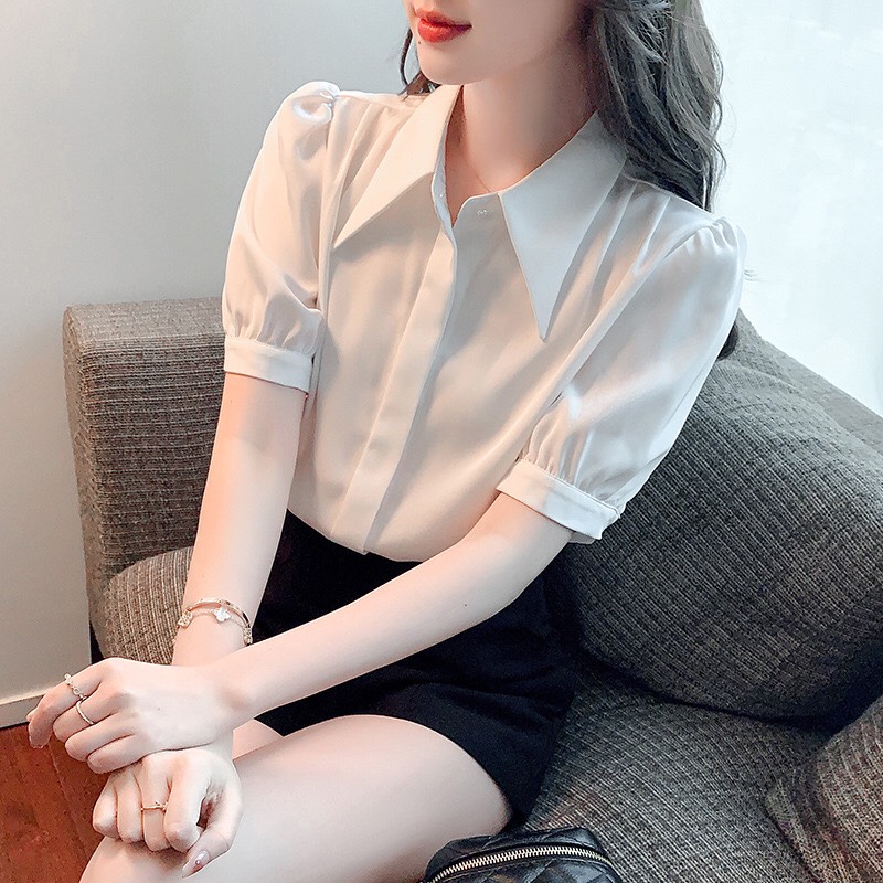 Áo sơ mi nữ tay lỡ phồng siêu xinh
