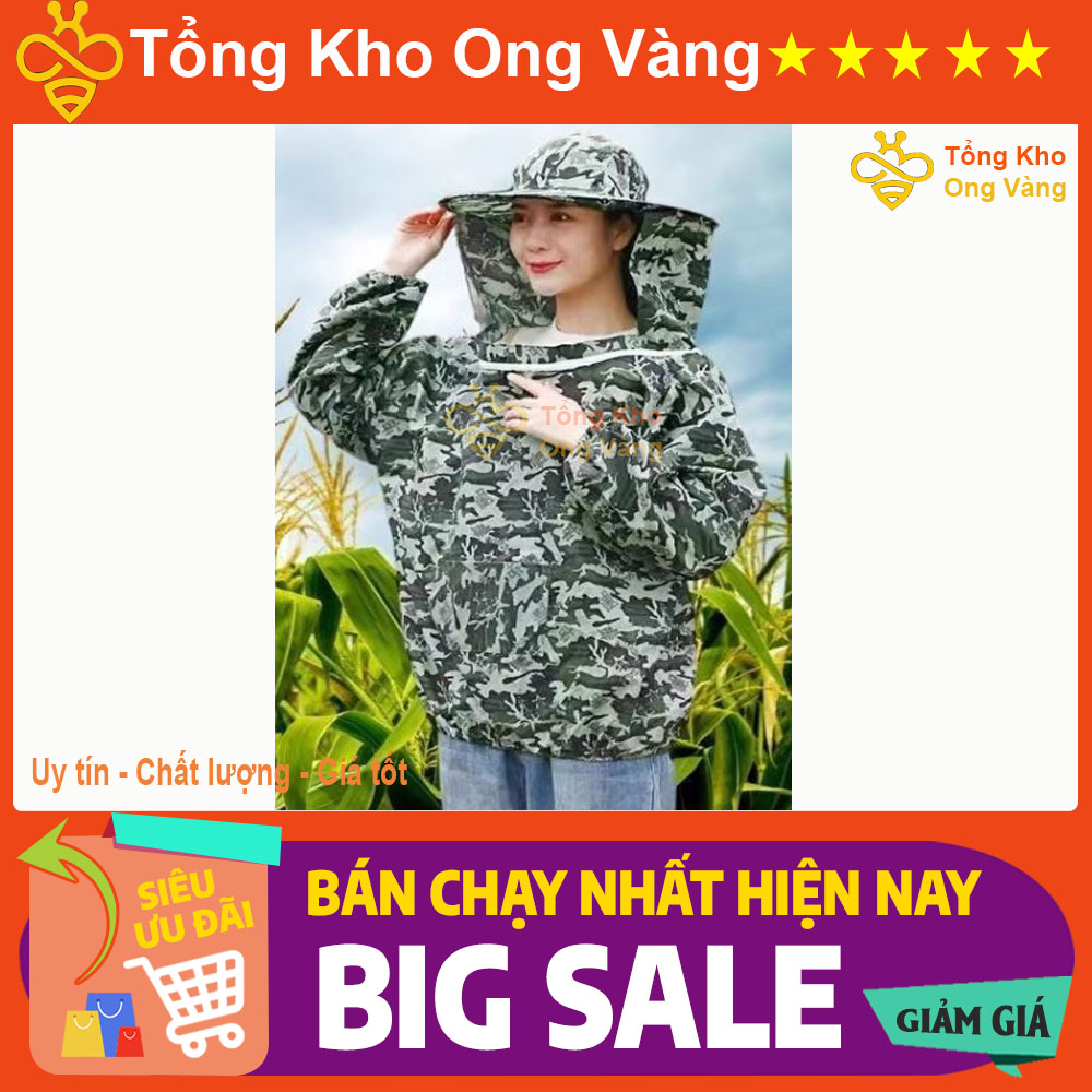 Áo Liền Mũ Nuôi Ong,Bắt Ong Tránh Bị Đốt
