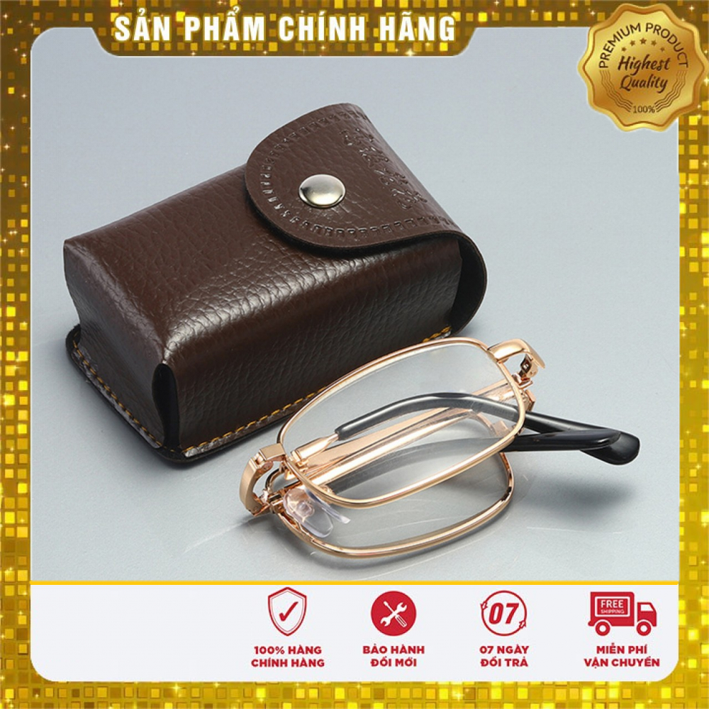 HÀNG LOẠI 1 - Kính lão gấp gọn, kính đọc sách nam có độ cao cấp