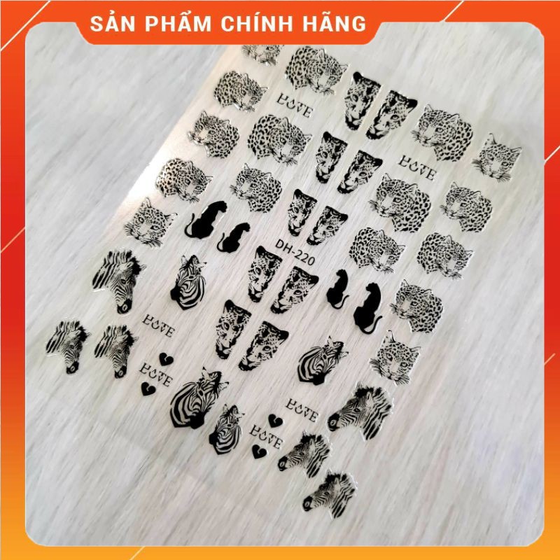 Stick dán móng tay độc lạ - mẫu hổ báo- chỉ cần bóc ra và dán lên móng