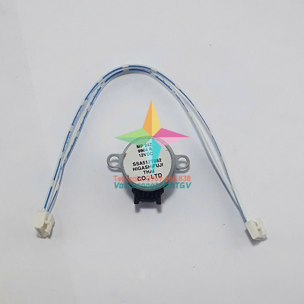 Motor cánh vẫy điều hòa TOSHIBA 12VDC, ĐK 24mm chân thẳng
