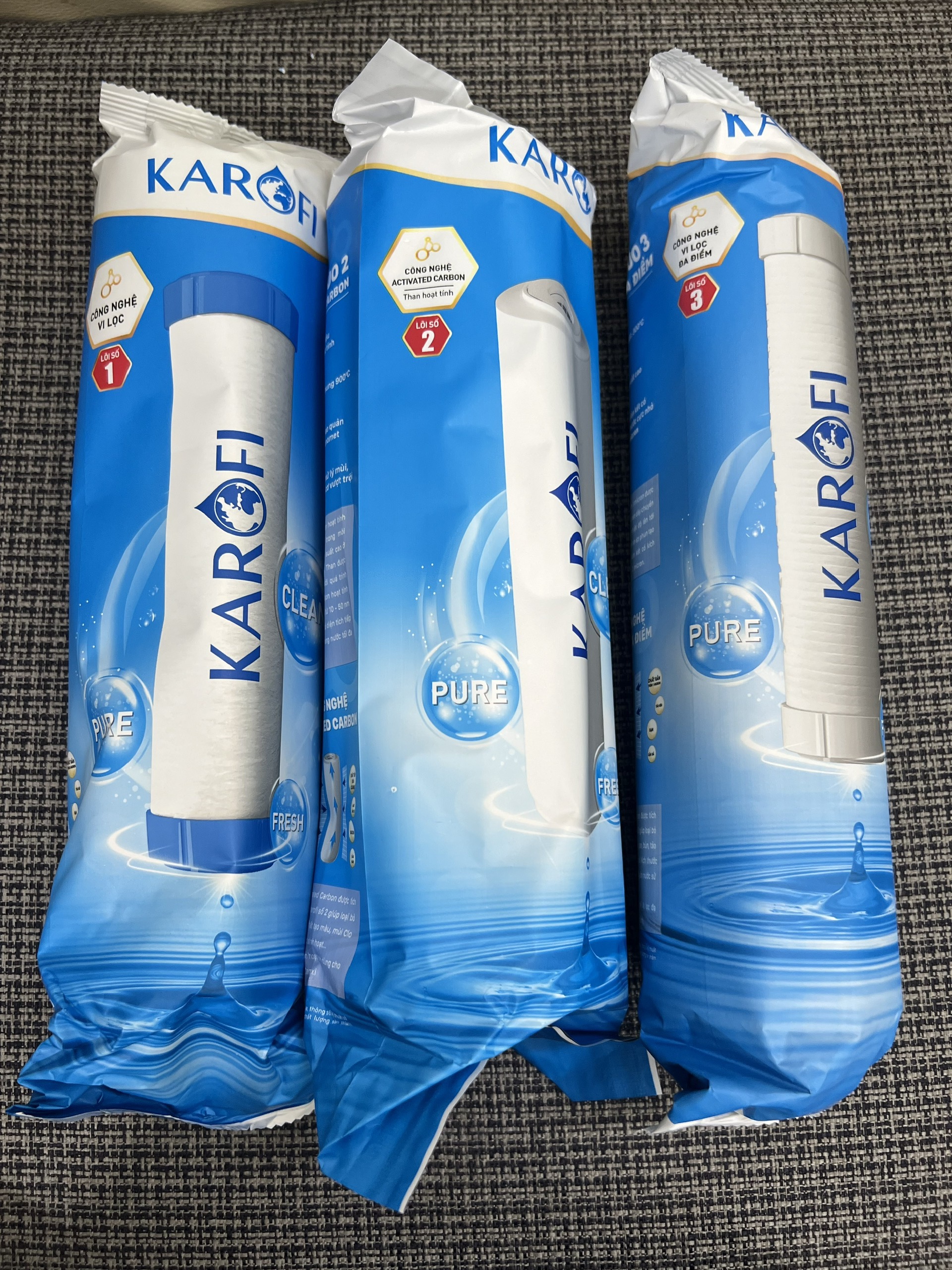 Bộ 3 lõi lọc nước 123 Karofi