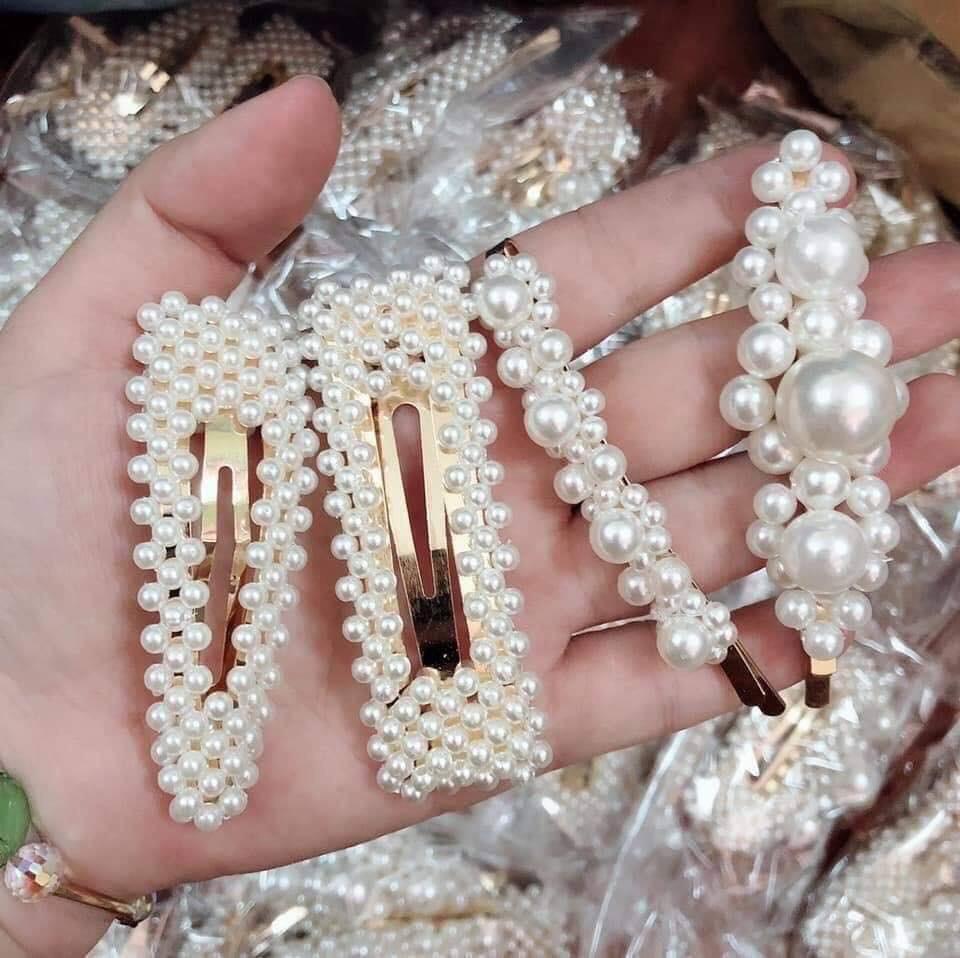 Kẹp tóc ngọc trai Mabuu store (SET 4 CÁI)