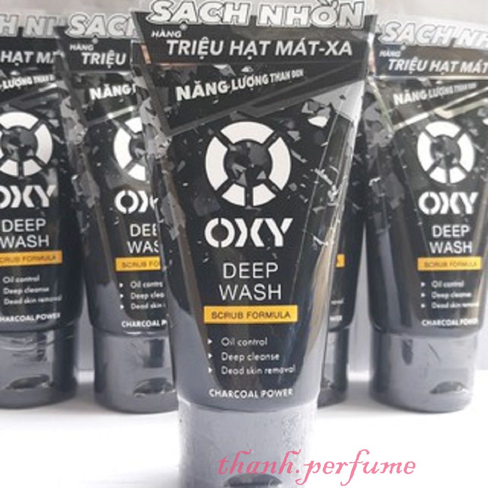 Sữa Rửa Mặt Nam 50G Oxy Sạch Nhờn Có Hạt Massage