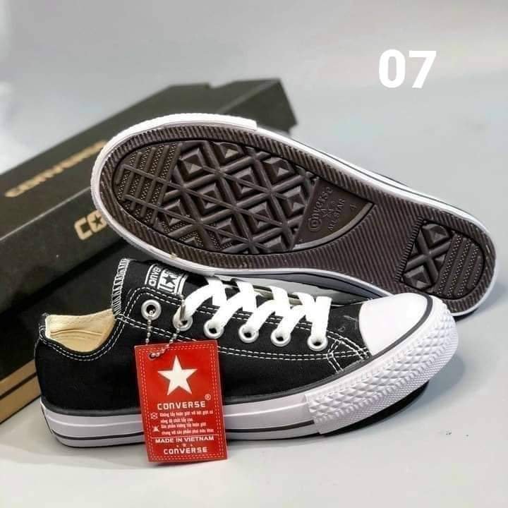 Giày Thể Thao Converse Đen (Trắng, Full Đen, Xanh Navy, Xám) Nam Nữ, Size 36 đến 43