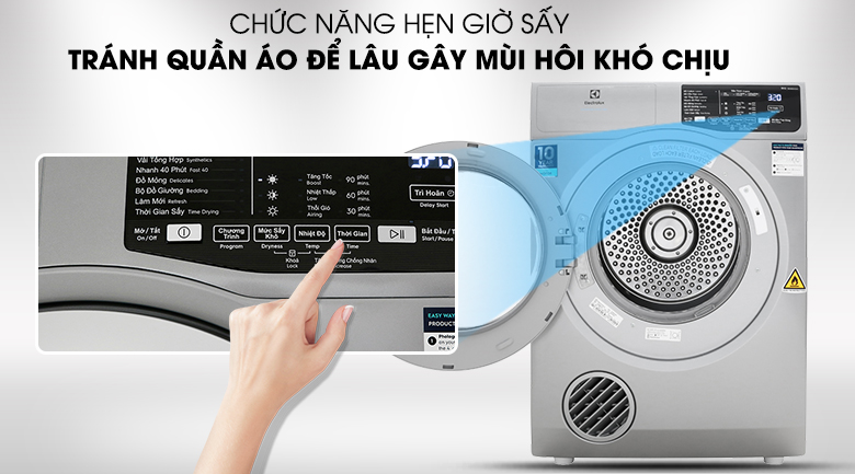 [TRẢ GÓP 0%] Máy Sấy 8Kg Electrolux EDV805JQSA (Giá áp dụng giao tại HN, HCM& các tỉnh liên hệ shop)