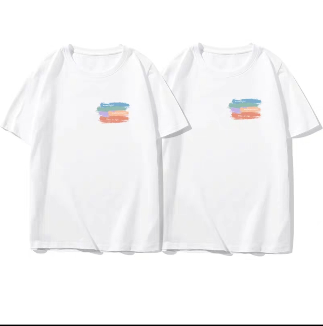 Áo đôi in logo 7 mầu siêu đẹp