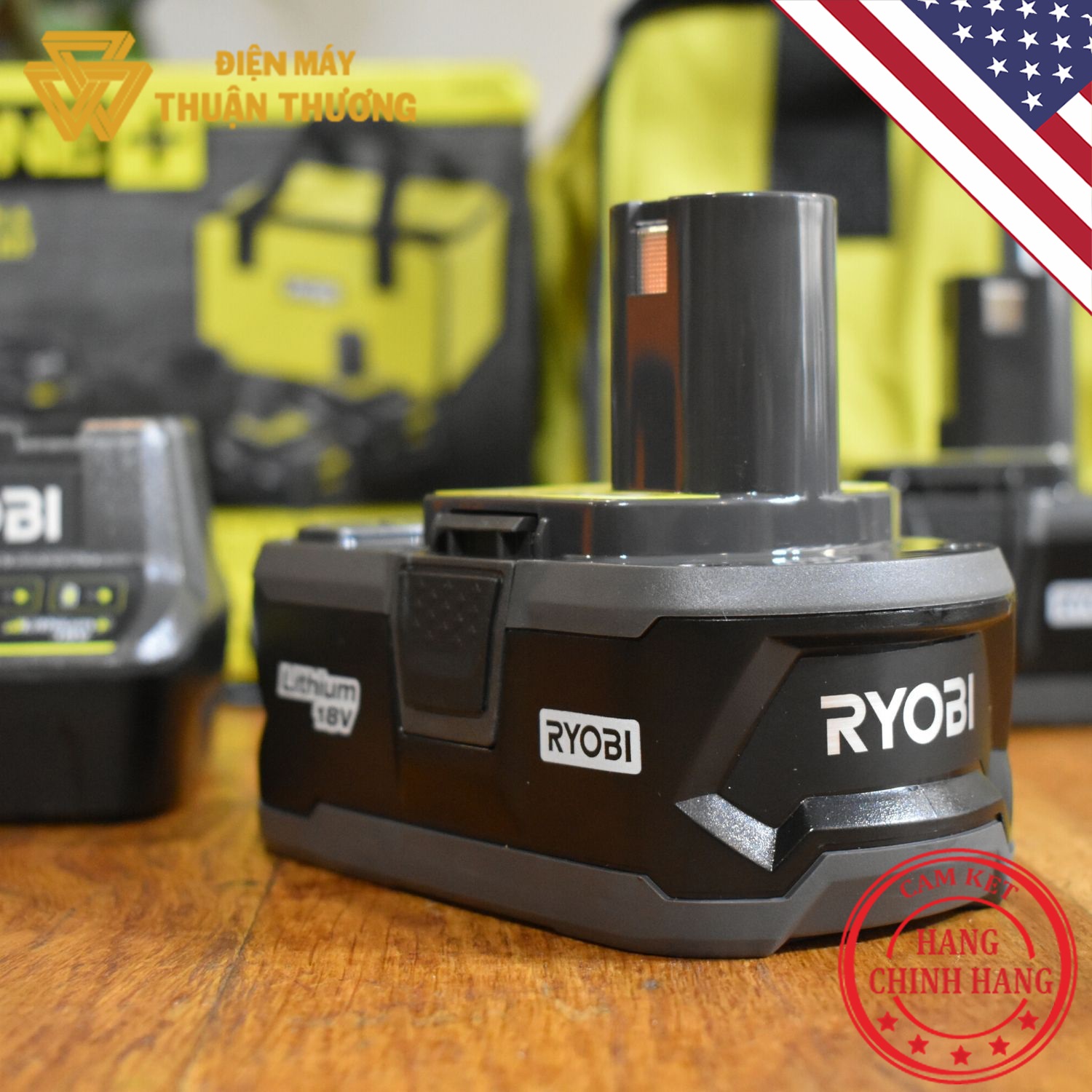 Bộ Pin Sạc Lithium 18V Ryobi PSK003