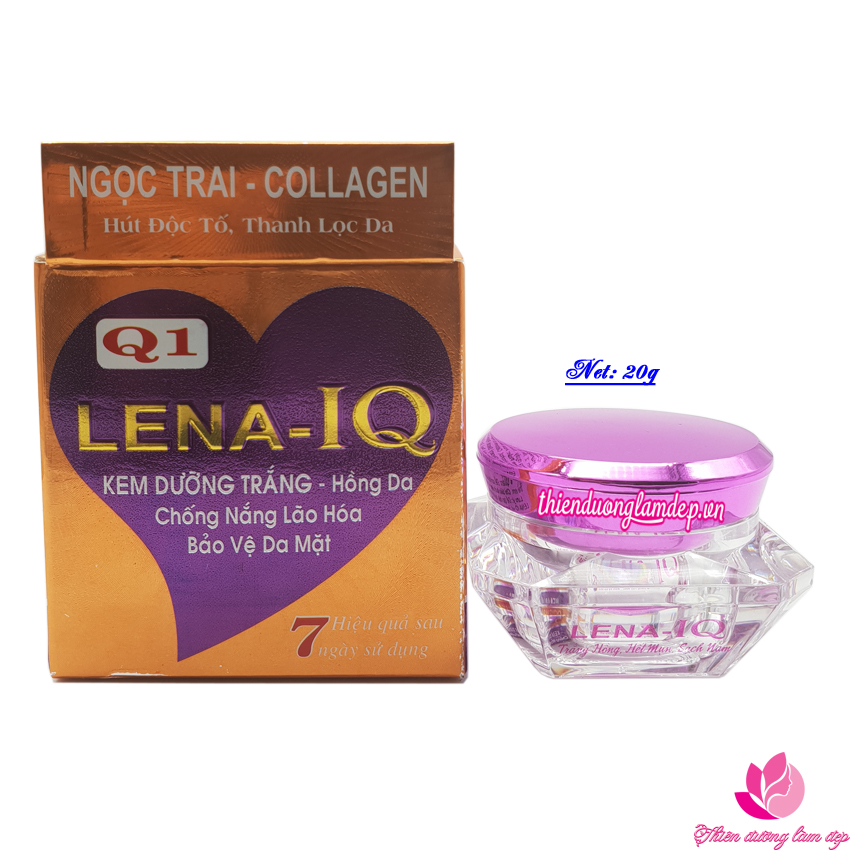Kem dưỡng trắng hồng da chống nắng lão hóa bảo vệ da mặt Q1 LENA-IQ 20g