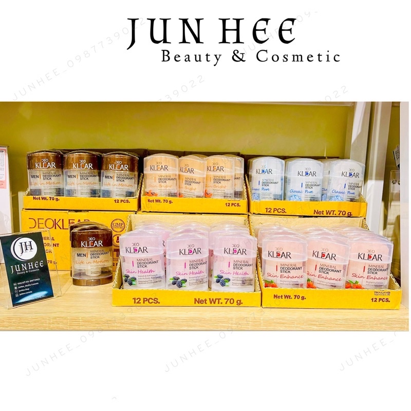 [ JUNHEE AUTH ] Lăn khử mùi đá khoáng Deo KLEAR Thái Lan Chính hãng