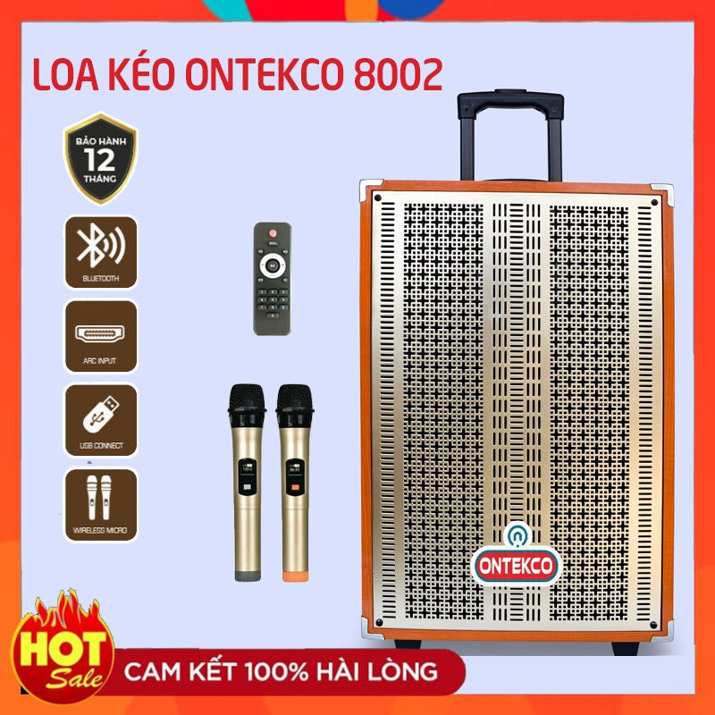 Loa kéo karaoke ONTEKCO 8001|8002 kết nối blutooth - Nghe nhạc cực đã +Mic hát siêu hay ,Thời gian sử dụng tới 4-5 tiếng loa kéo karaoke ontekco giá rẻ chất lượng tốt