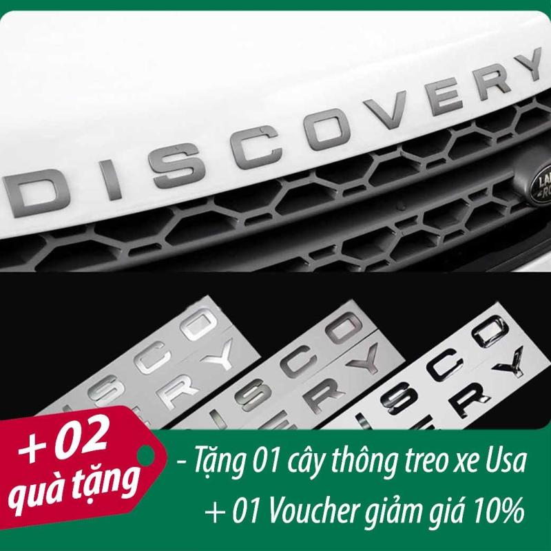 Sticker, Decal Và Miếng Trang Trí Trên Cản Xe – Bộ Logo DISCOVERY Chữ Nổi 3D Cao Cấp - Màu Đen/Màu Bạc/Màu Crôm + Quà Tặng Túi Thơm Cây Thông Treo Xe