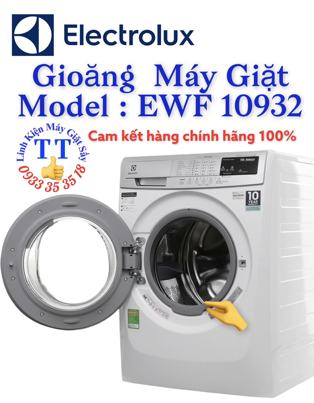 [HCM]Gioăng ( Ron ) cửa máy giặt EWF 10932 Electrolux