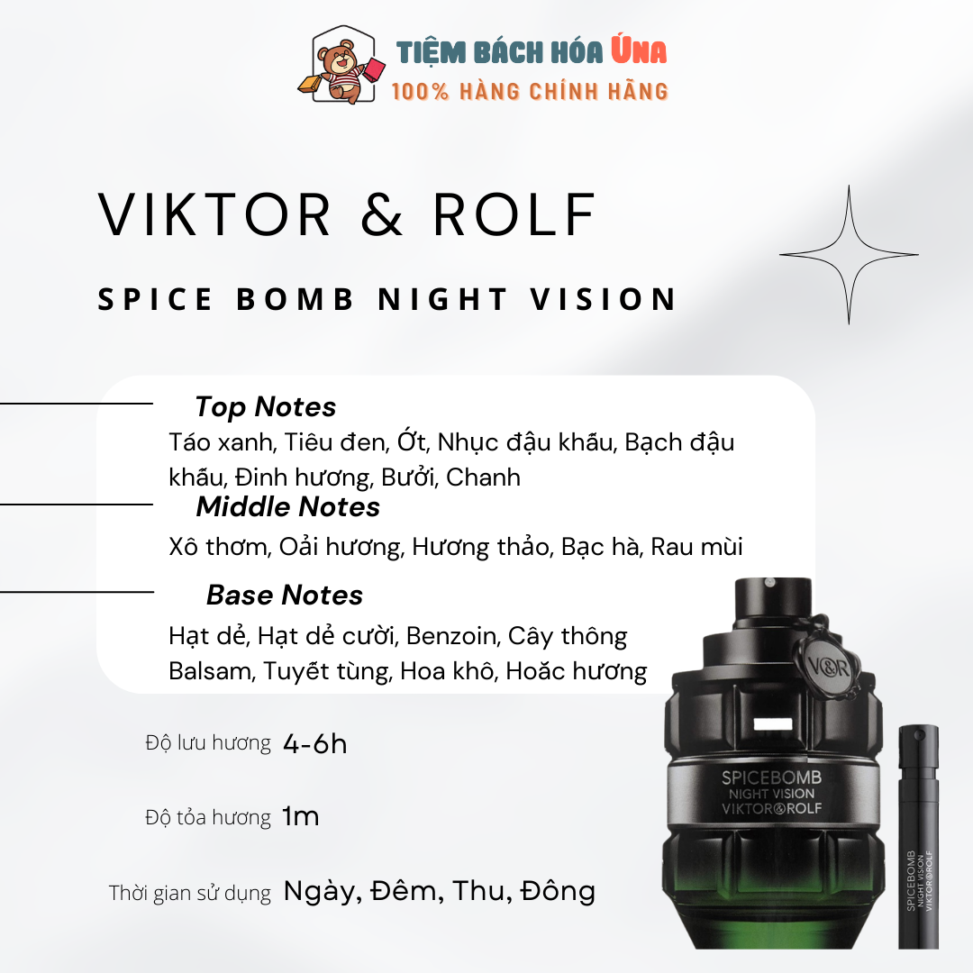 Vial, mẫu thử nước hoa nam Viktor & Rolf