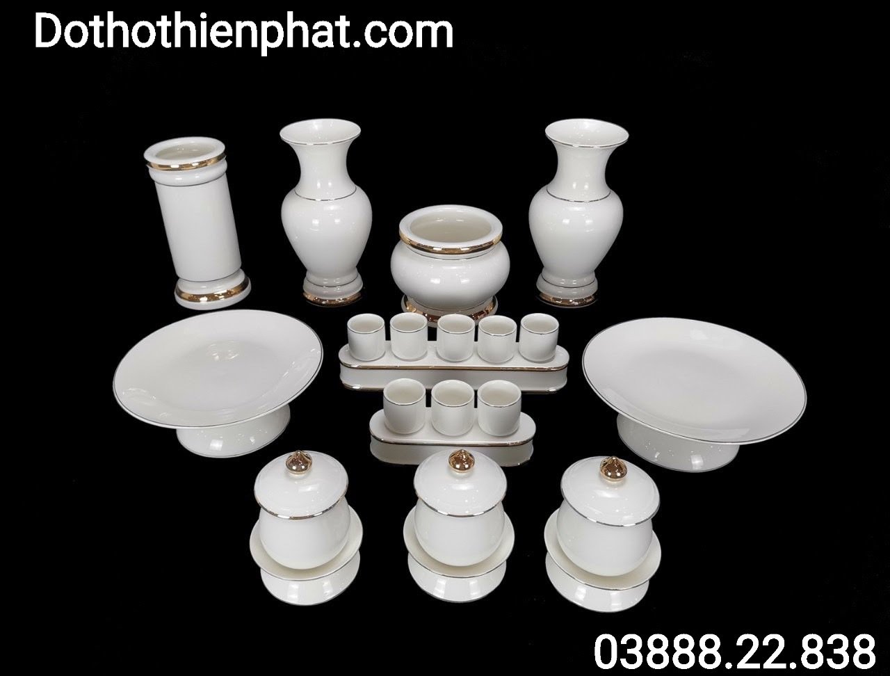 Lư hương sứ trắng – Nhiều kích thước