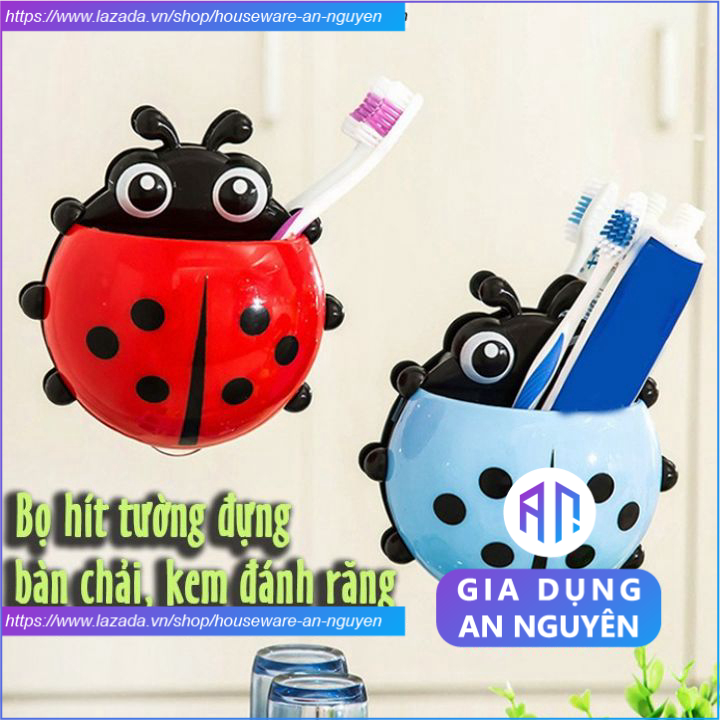 BÁO GIÁ Kệ Để Bàn Chải Và Kem Đánh Răng | Shopee Lazada Sendo Tiki mới nhất 18 Kệ giá để đựng bàn chải và kem đánh răng treo đồ dán gắn tường cute dễ thương hình con bọ
