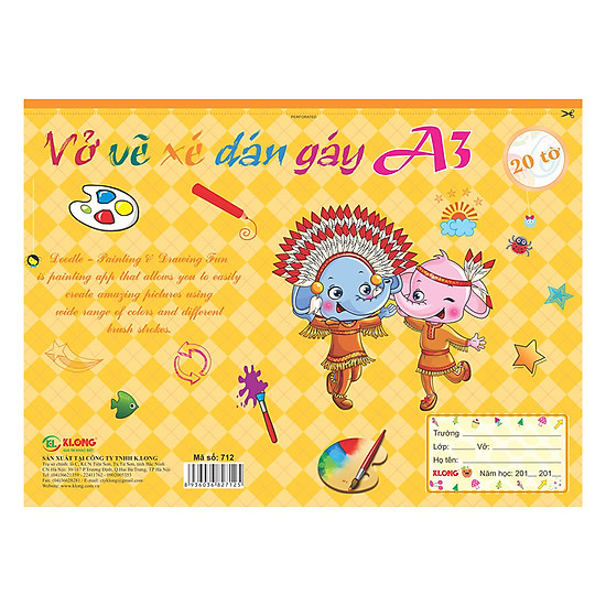 Vở vẽ Klong A3 lò xo/gáy dán