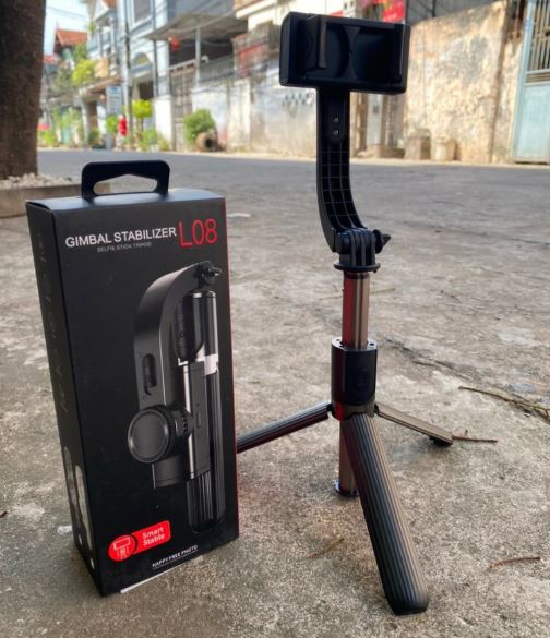 [HCM][ SIÊU HOT ] Gậy Chụp Hình Tự Sướng Selfie Kiêm Gimbal Chống Rung Stabilizer L08 Bluetooth 4.0 Chụp Ảnh-Quay Video Cực Nét Không Cần Tải Sử Dụng App Pin Trâu Dễ Sử Dụng Tương Thích Với Hầu Hết Điện Thoại Nhỏ Gọn Tiện Lợi Mang Theo